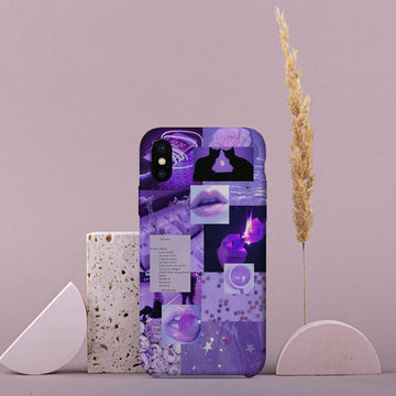 AA075 - Purple Aesthetic Collage - Mobile Case