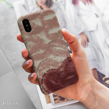 RD018 - Red Lips - Heart Mobile Case