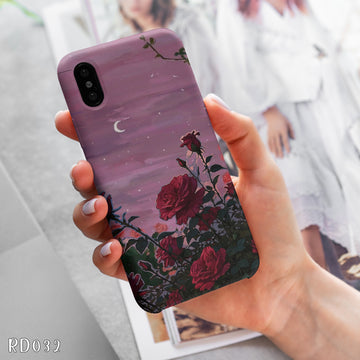 RD032 - Floral & Moon - Aesthetic Mobile Case