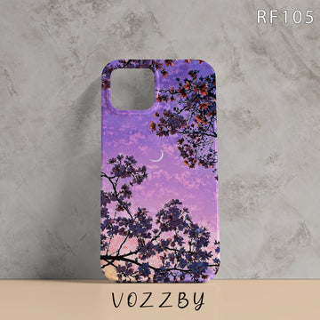 RF105 - Moon & Floral - Aesthetic Mobile Case