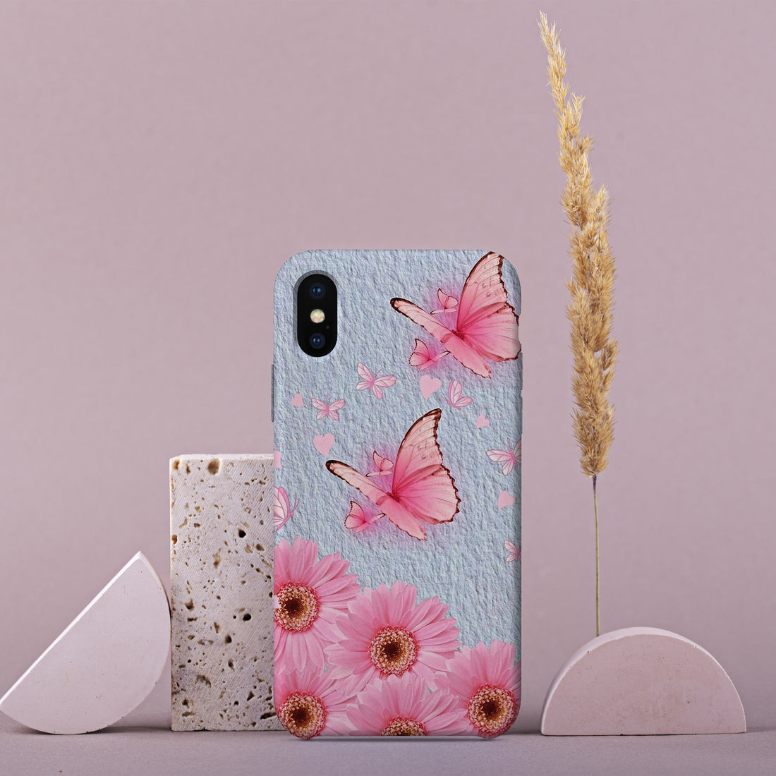 AA036 - Butterfly & Floral - Mobile Case