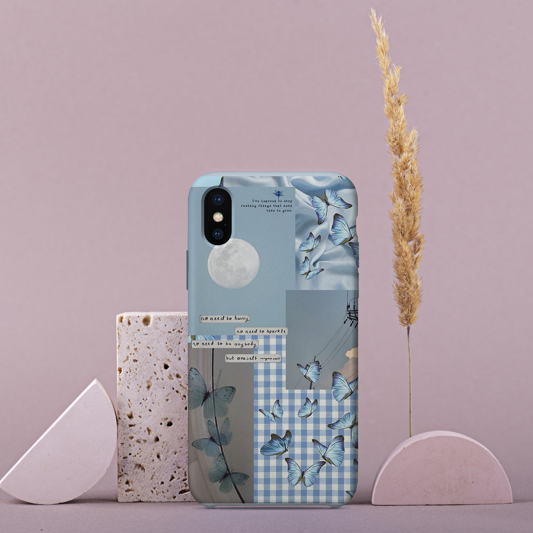 AA048 - Moon & Butterfly - Vintage Mobile Case