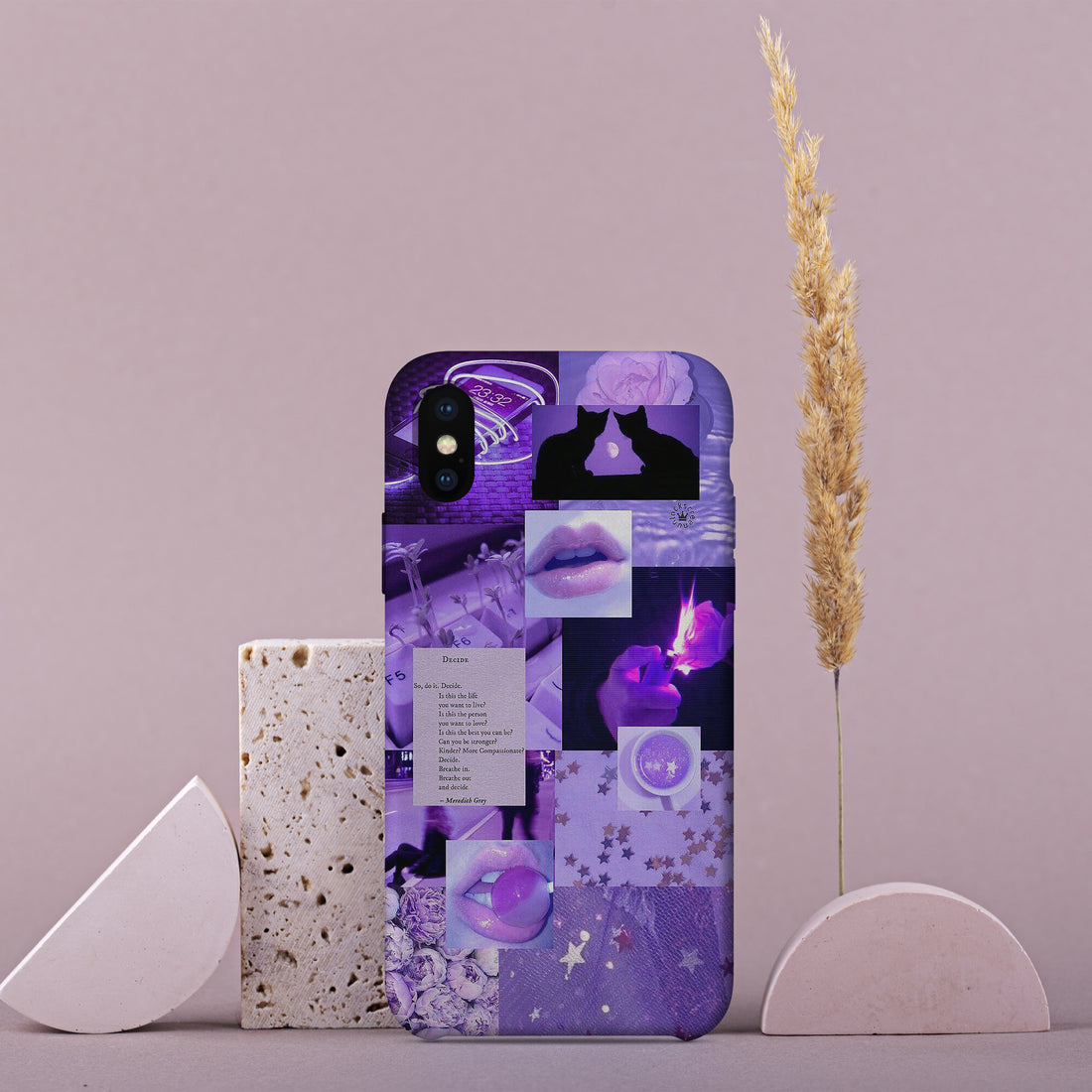 AA075 - Purple Aesthetic Collage - Mobile Case