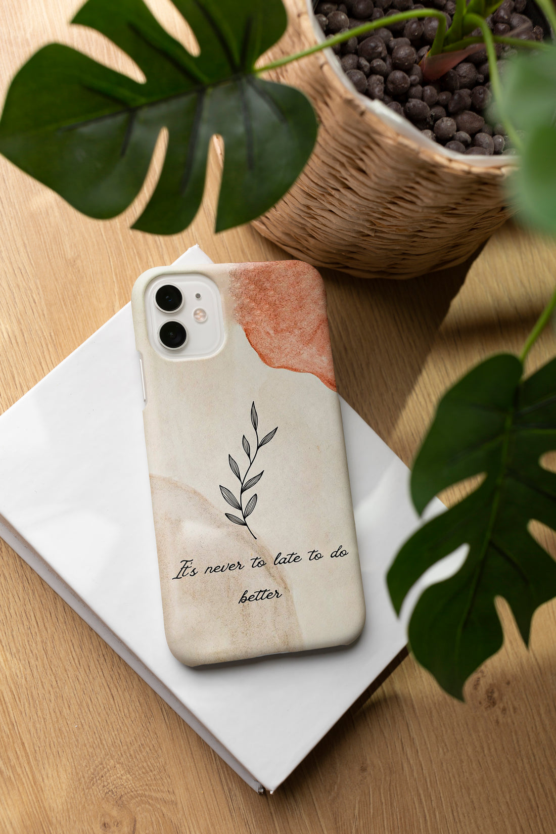 AD106 - It`s Never Too Late To Do Better - Floral Mobile Case