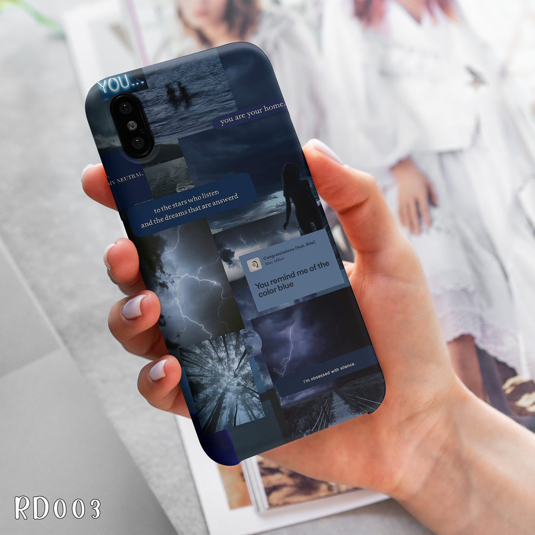 AD003 - You Remind Me Of Color Blue - Quotes Mobile Case