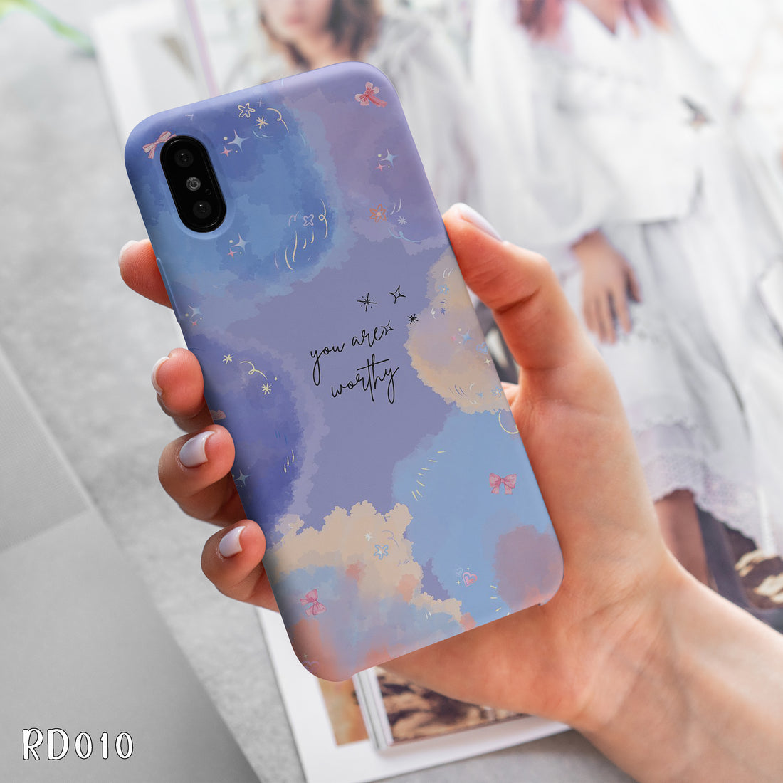 RD010 - You Are Worthy - Quote Mobile Case