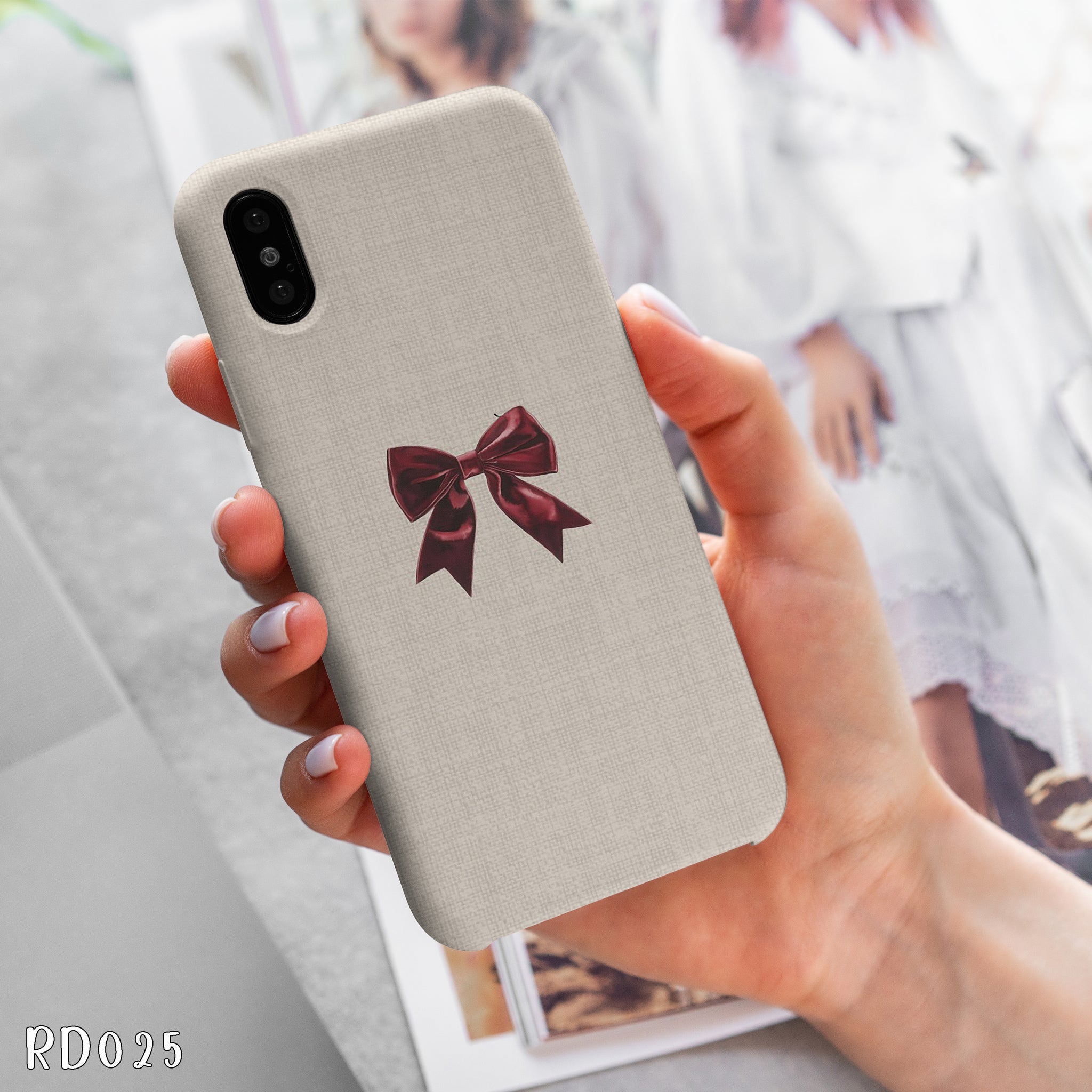 AD025 - Red Bow - Aesthetic Mobile Case