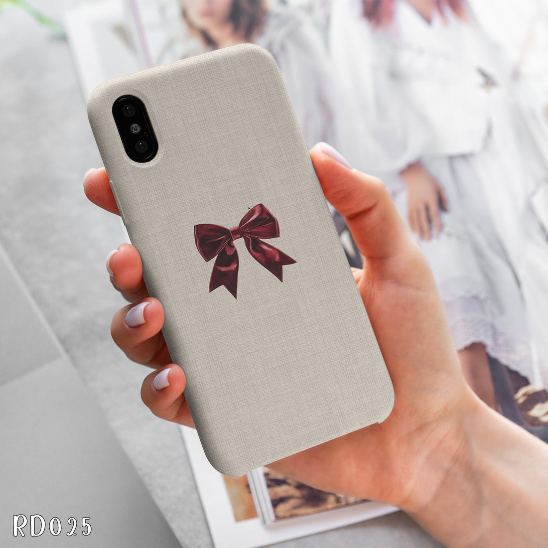 AD025 - Red Bow - Aesthetic Mobile Case