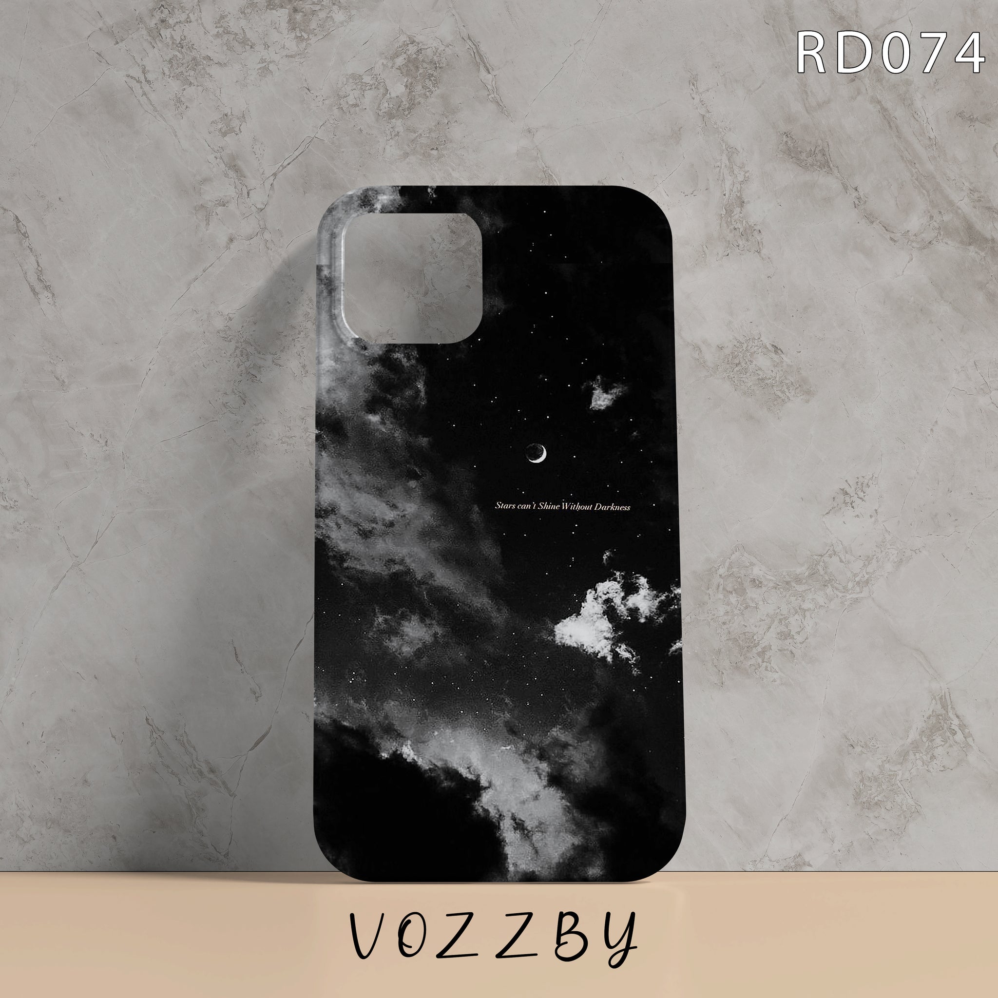 RD074 - Star`s Can`t Shine Withour Darkness - Quote Mobile Case